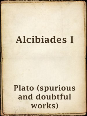 cover image of Alcibiades I